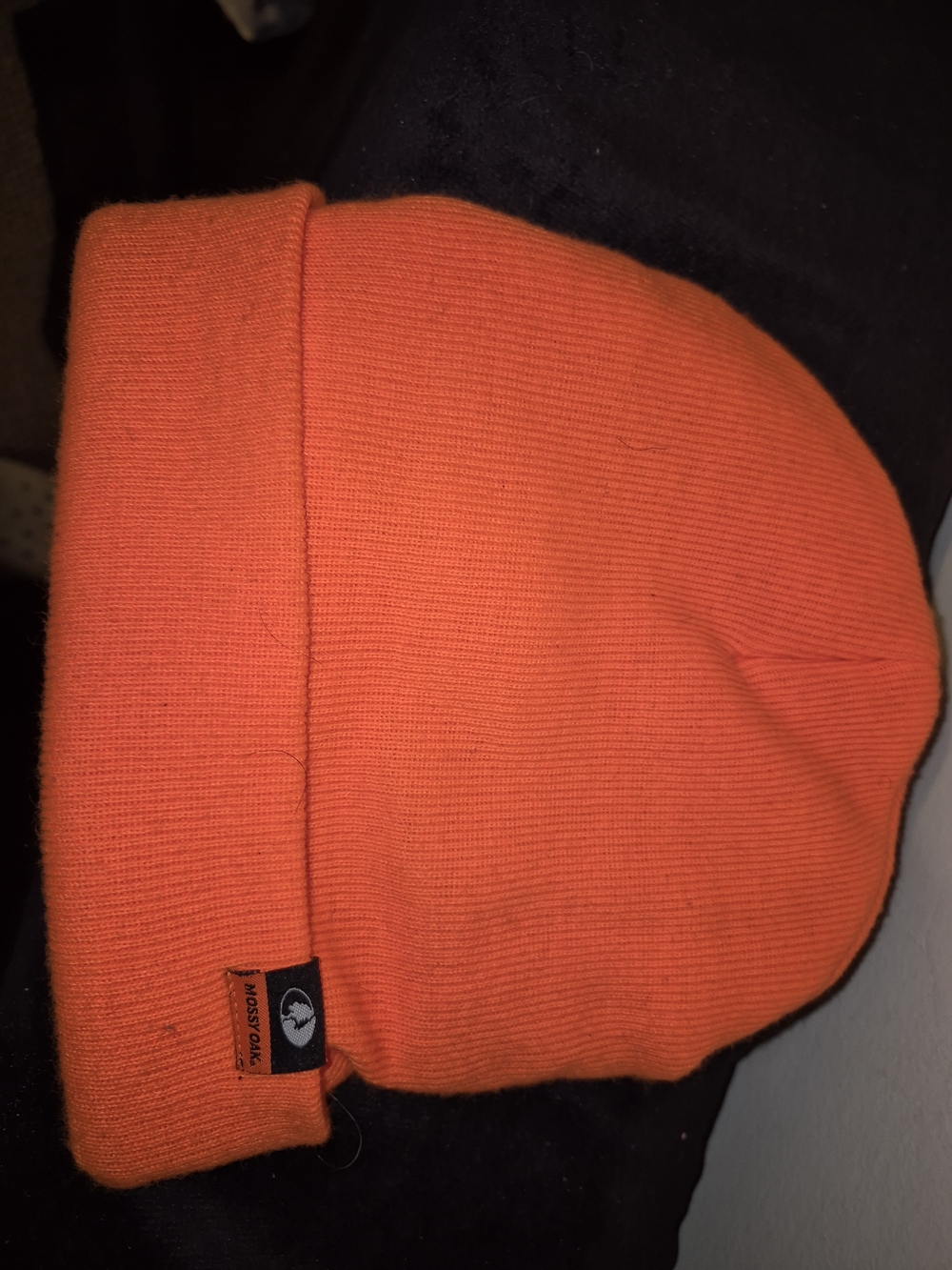 Kids Orange Knit Beanie Hat - Mossy Oak